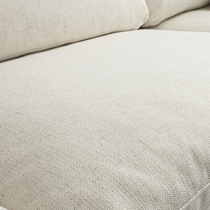 Canapé modulaire Lutyens en lin mélangé beige, 3 pièces