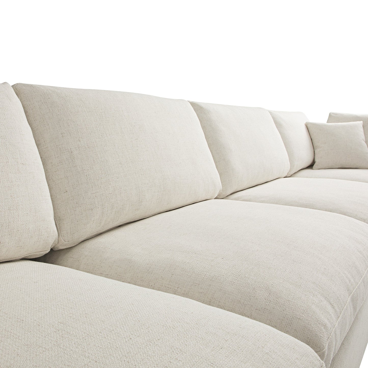 Canapé modulaire Lutyens en lin mélangé beige, 4 pièces