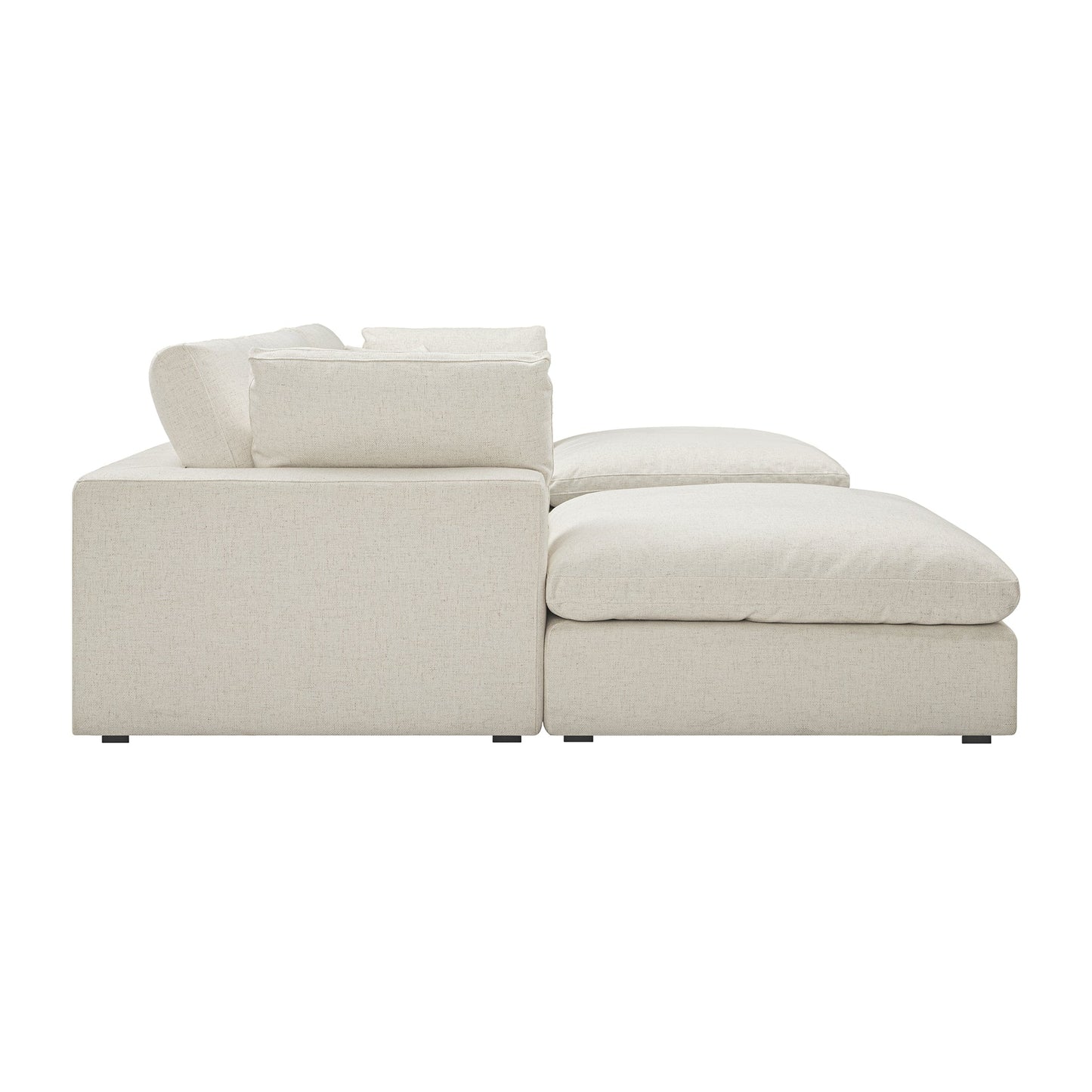 Canapé modulaire Lutyens en lin mélangé beige, ensemble de 5 pièces en forme de U