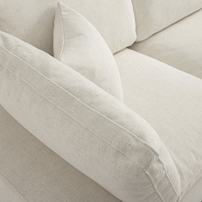 Canapé modulaire Lutyens en lin mélangé beige, ensemble de 5 pièces en forme de U