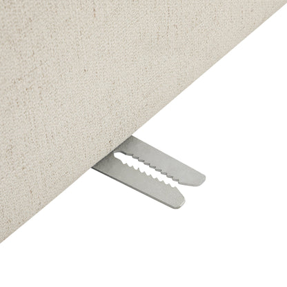 Canapé modulaire Lutyens en lin mélangé beige, ensemble de 5 pièces en forme de U