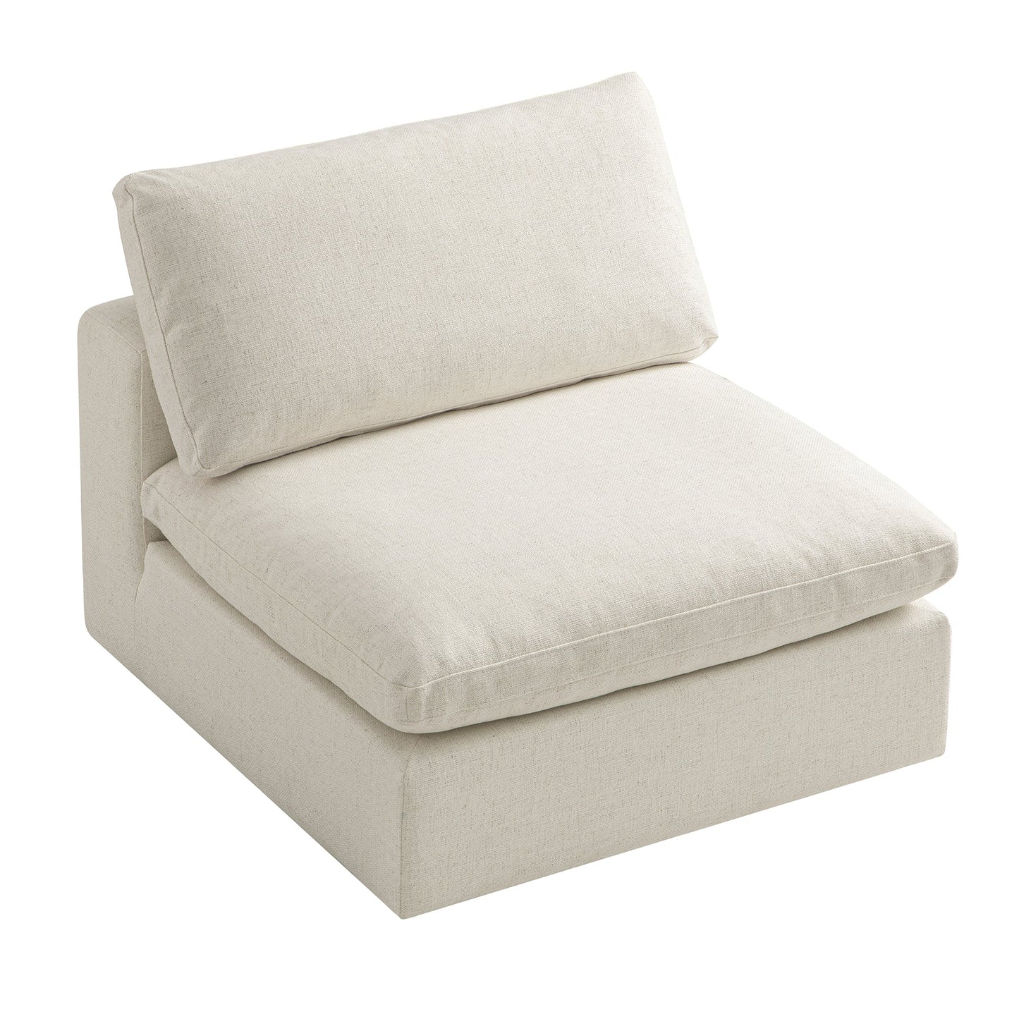 Canapé modulable Lutyens en lin mélangé beige, assise sans accoudoirs