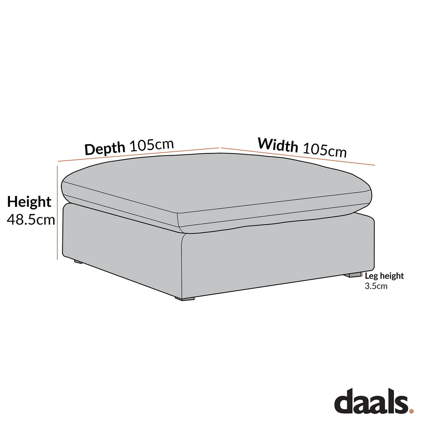 Canapé modulable en velours vert mousse Lutyens, tabouret