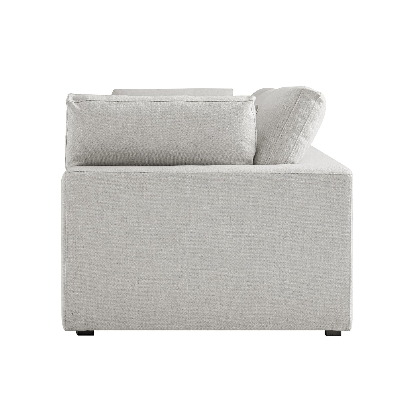 Canapé modulaire Lutyens en lin mélangé gris clair, 3 pièces