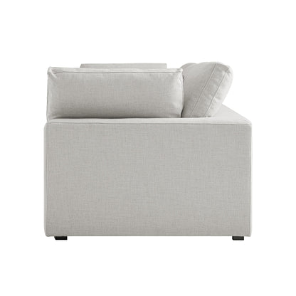 Canapé modulaire Lutyens en lin mélangé gris clair, 3 pièces