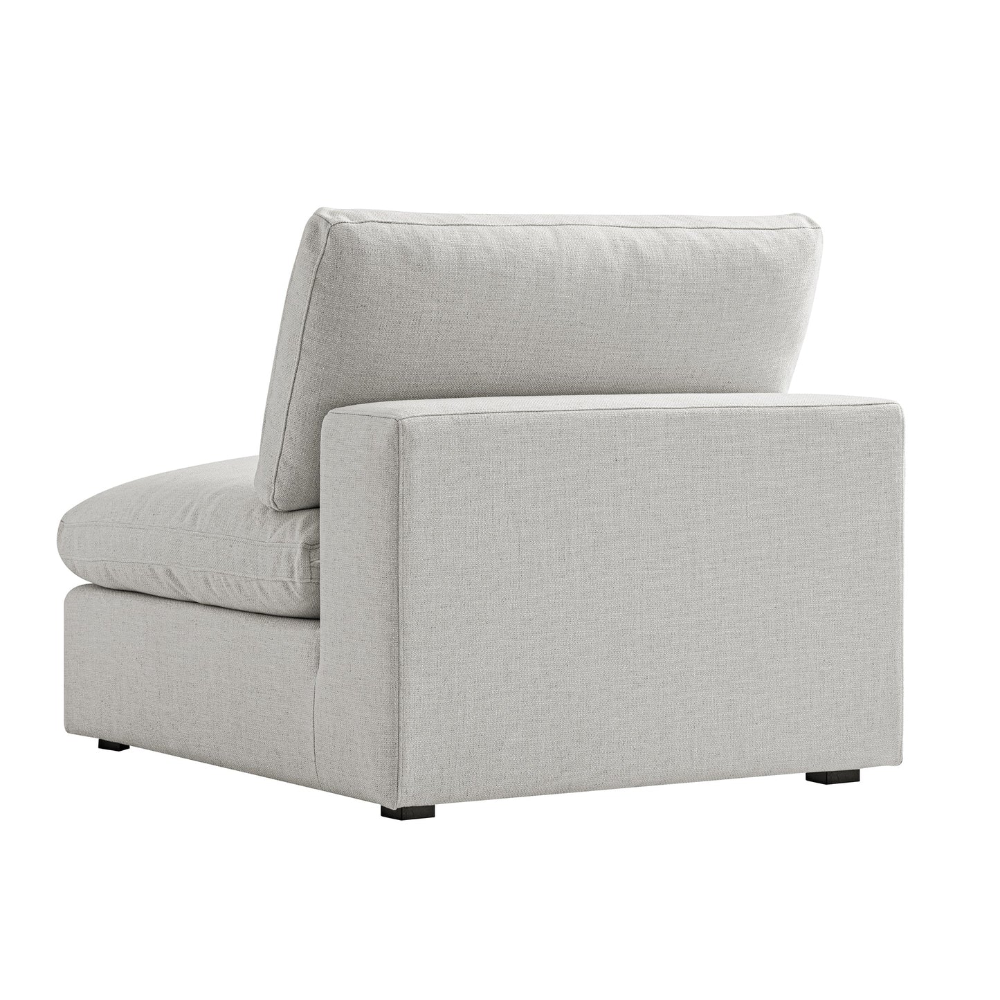 Canapé modulable Lutyens en lin mélangé gris clair, assise sans accoudoirs