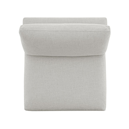 Canapé modulable Lutyens en lin mélangé gris clair, assise sans accoudoirs