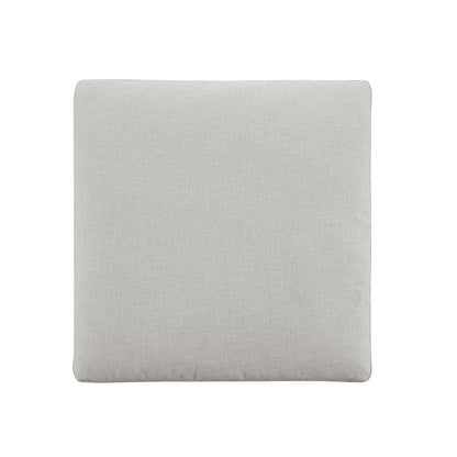 Canapé modulable et tabouret Lutyens en mélange de lin gris clair