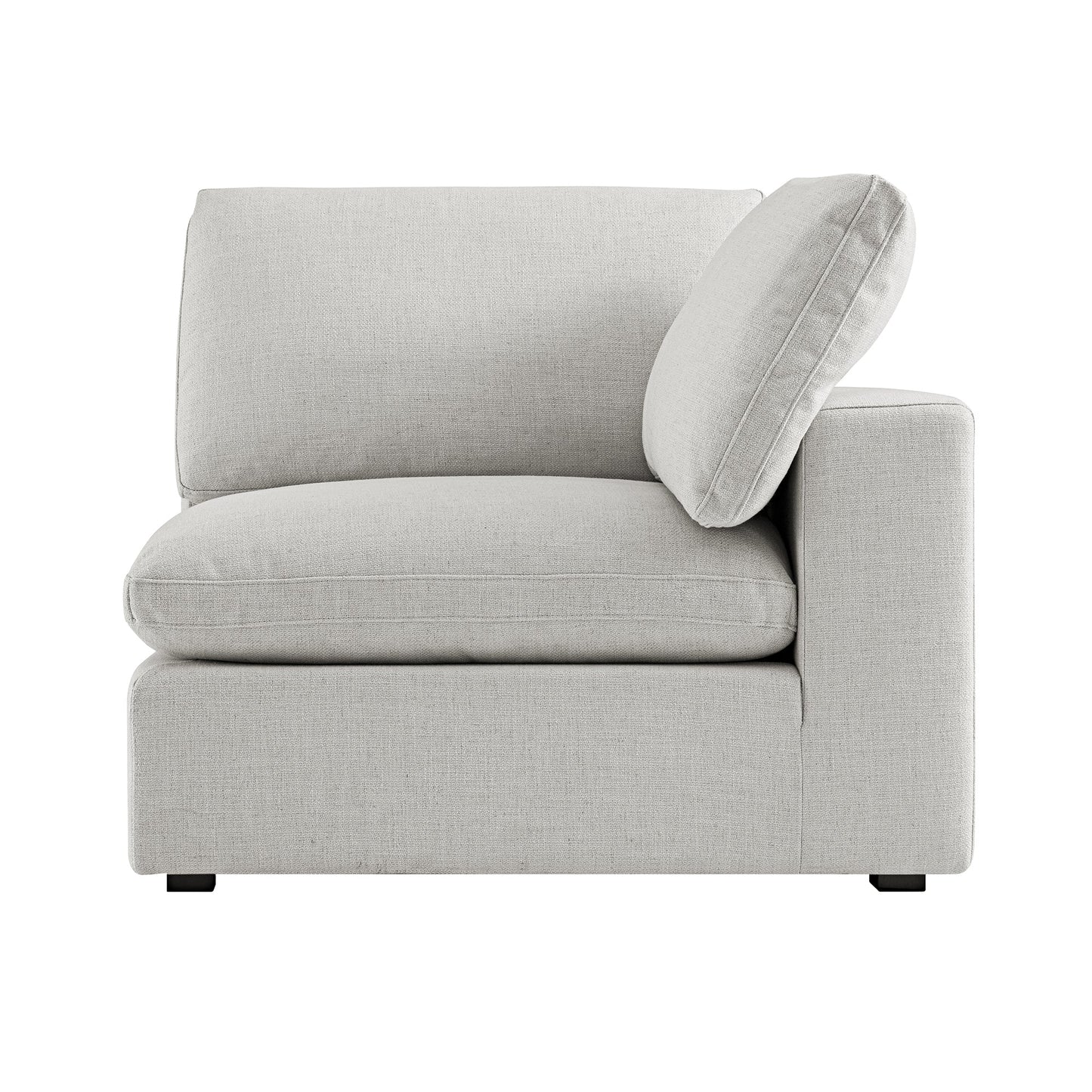 Canapé d'angle modulaire Lutyens en lin gris clair