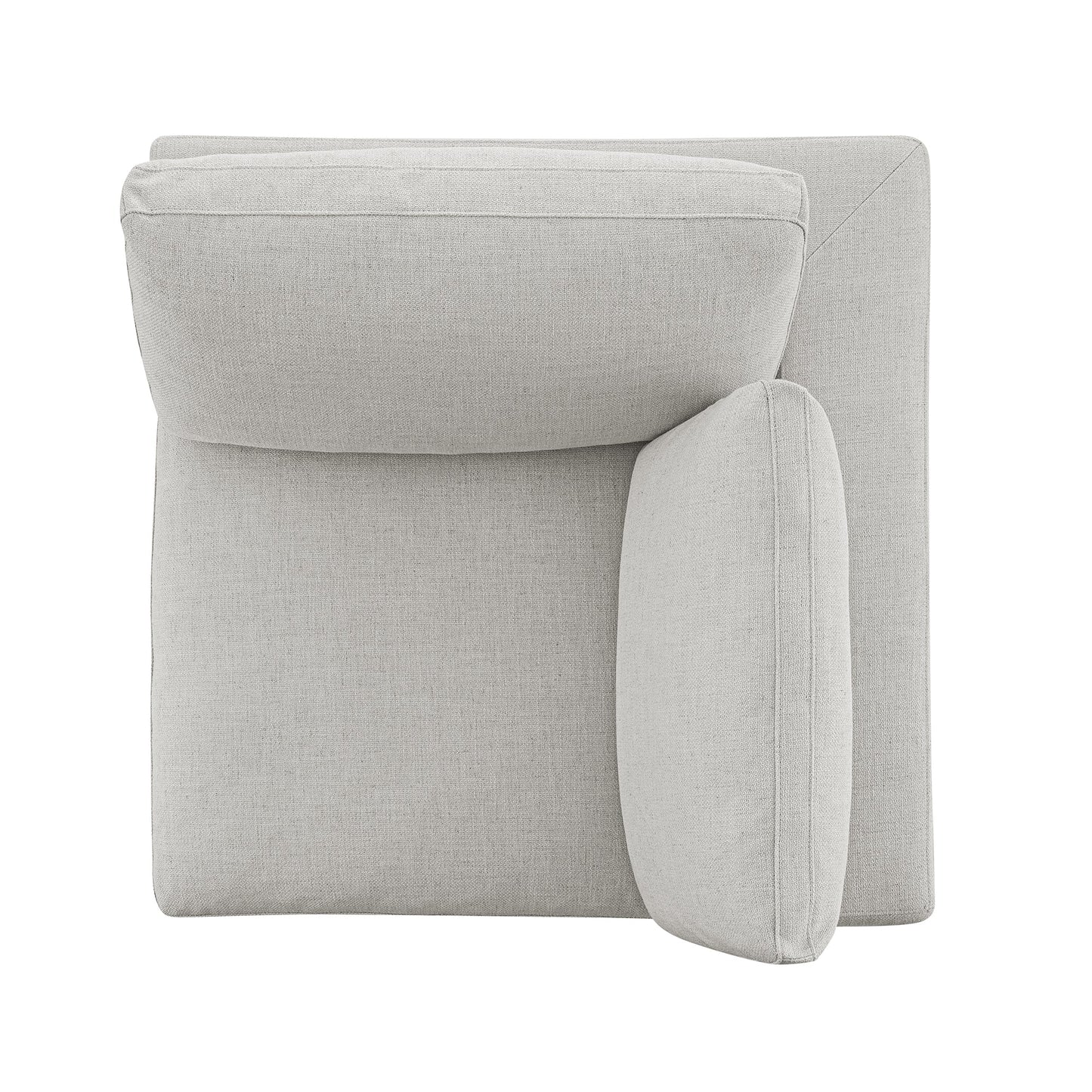 Canapé d'angle modulaire Lutyens en lin gris clair