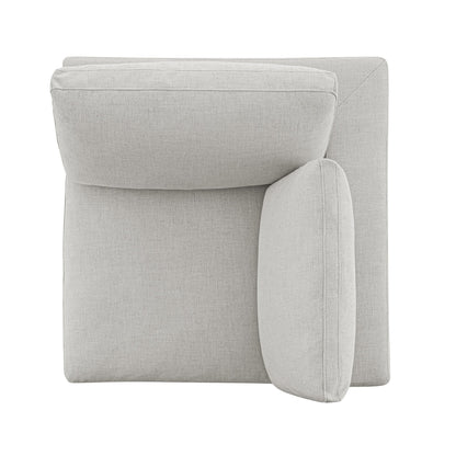 Canapé d'angle modulaire Lutyens en lin gris clair