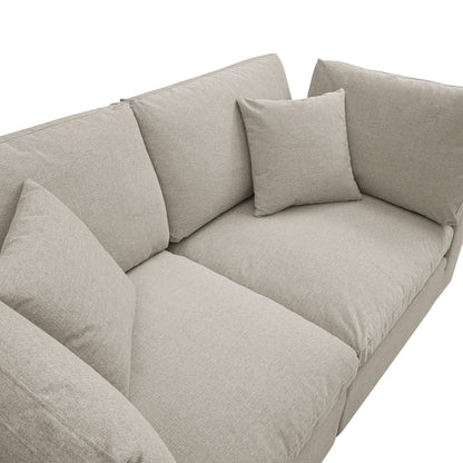 Canapé modulaire en tissu tissé avoine Lutyens, 2 pièces