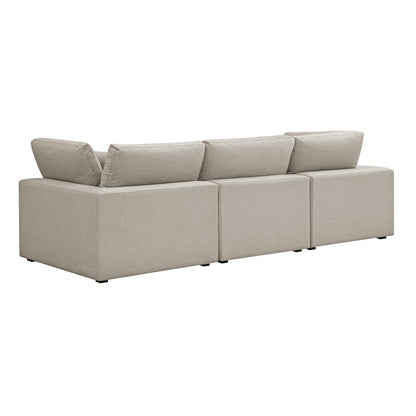 Canapé modulaire en tissu tissé avoine Lutyens, 3 pièces
