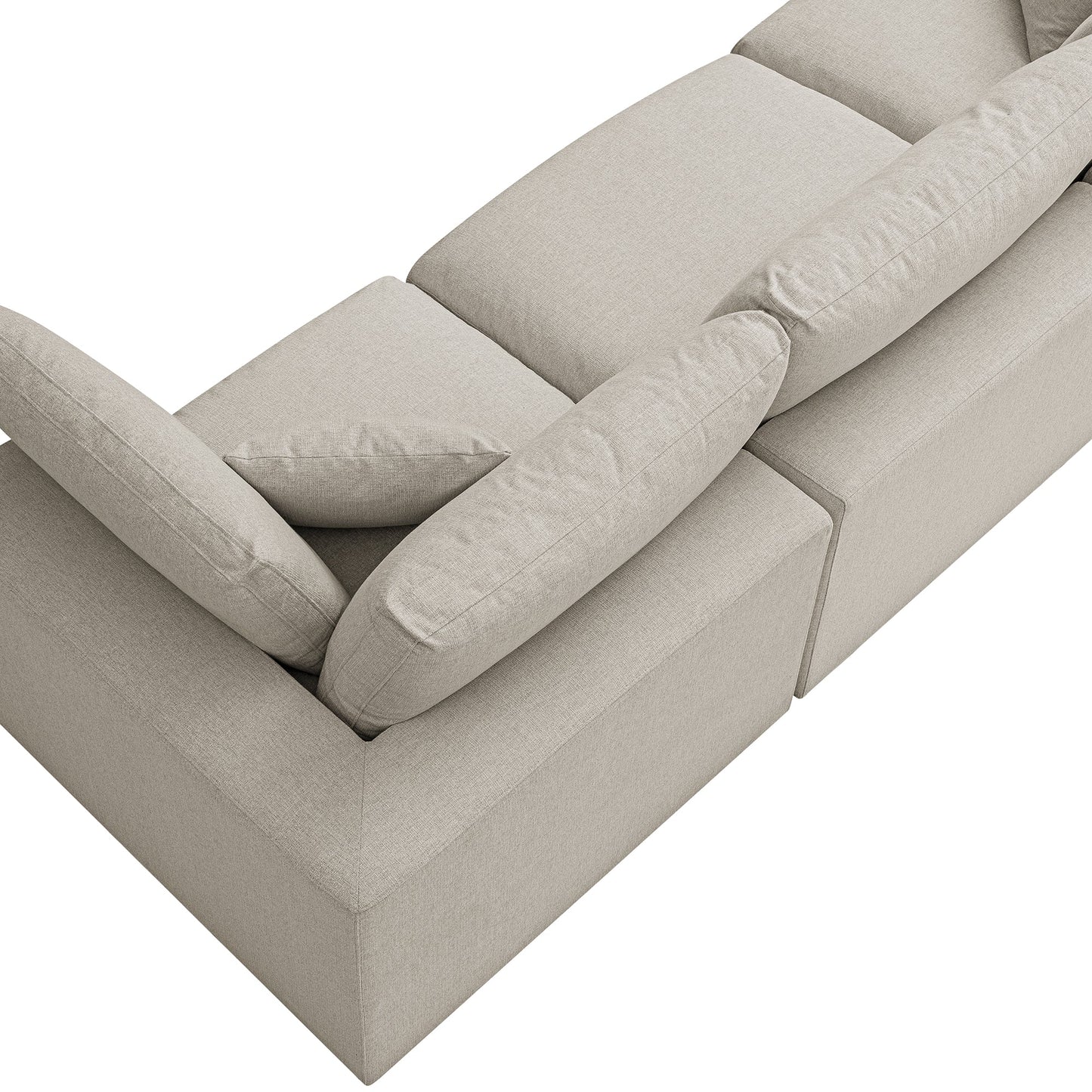 Canapé modulaire en tissu tissé avoine Lutyens, 3 pièces