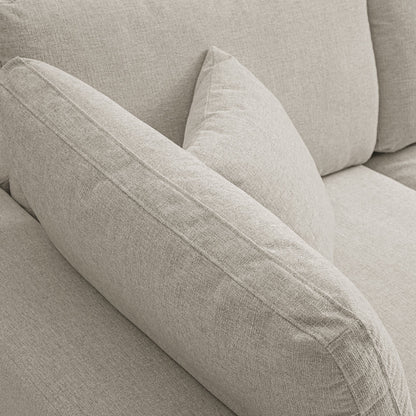 Canapé modulaire en tissu tissé avoine Lutyens, 3 pièces