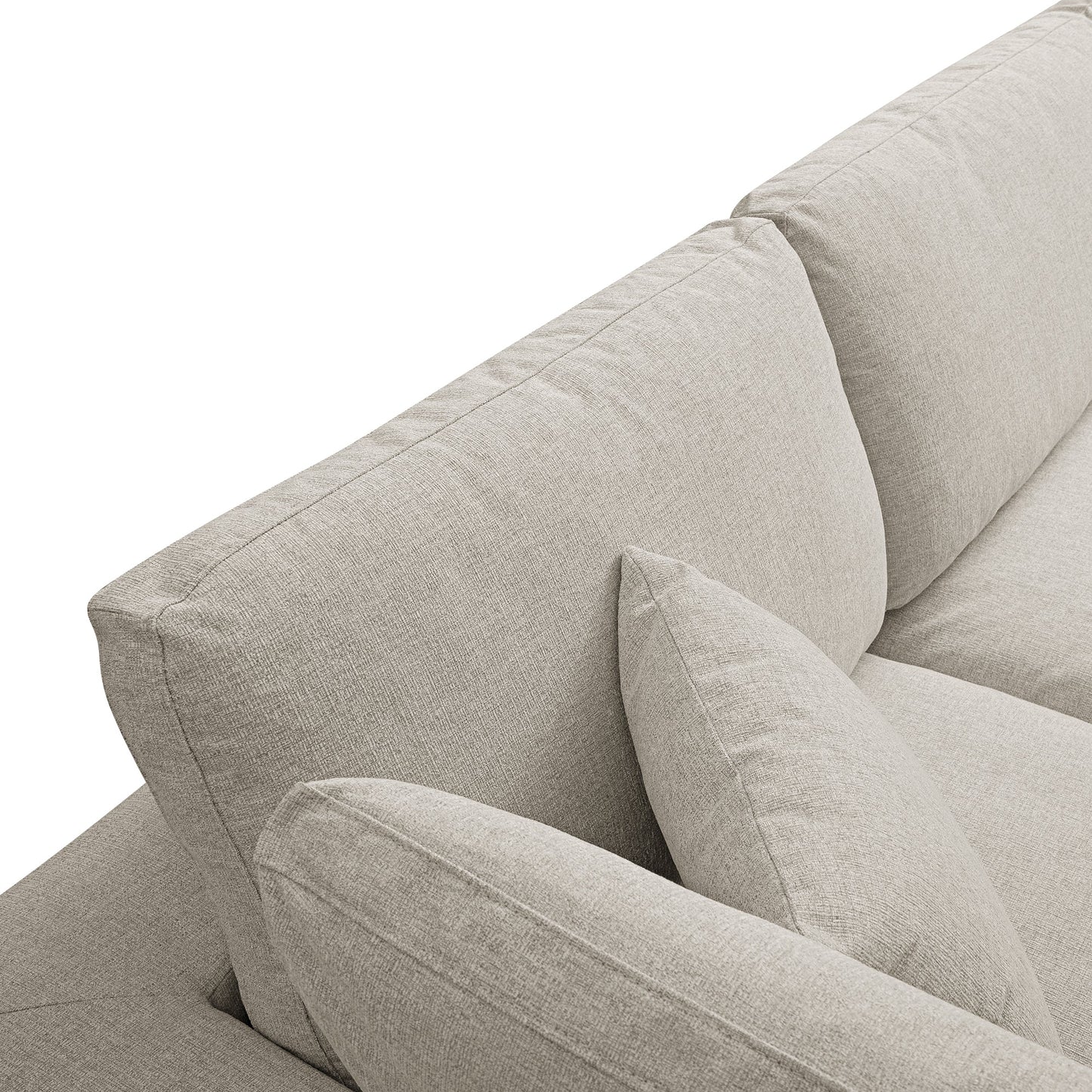 Canapé modulaire en tissu tissé avoine Lutyens, 3 pièces