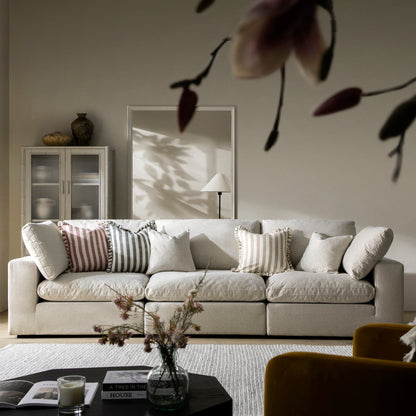 Canapé modulaire en tissu tissé avoine Lutyens, 3 pièces