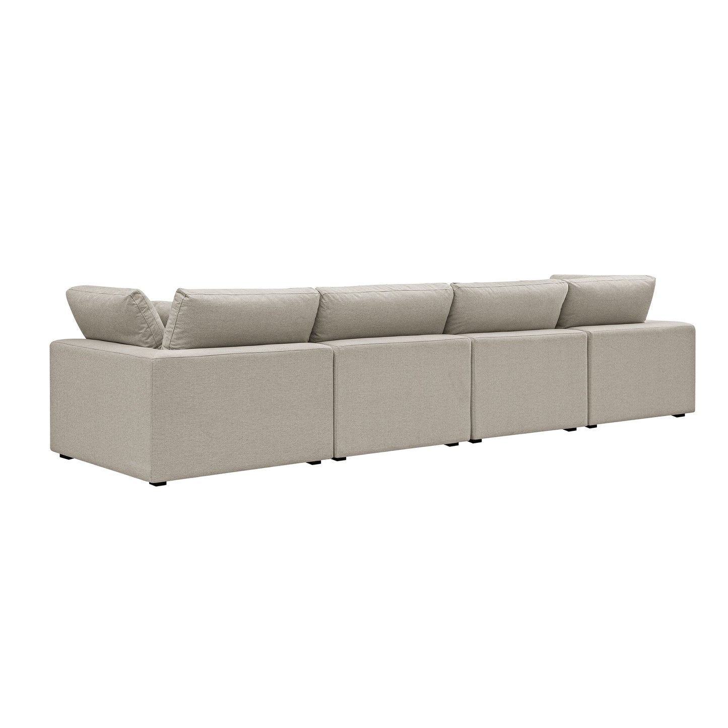 Canapé modulaire en tissu tissé avoine Lutyens, 4 pièces