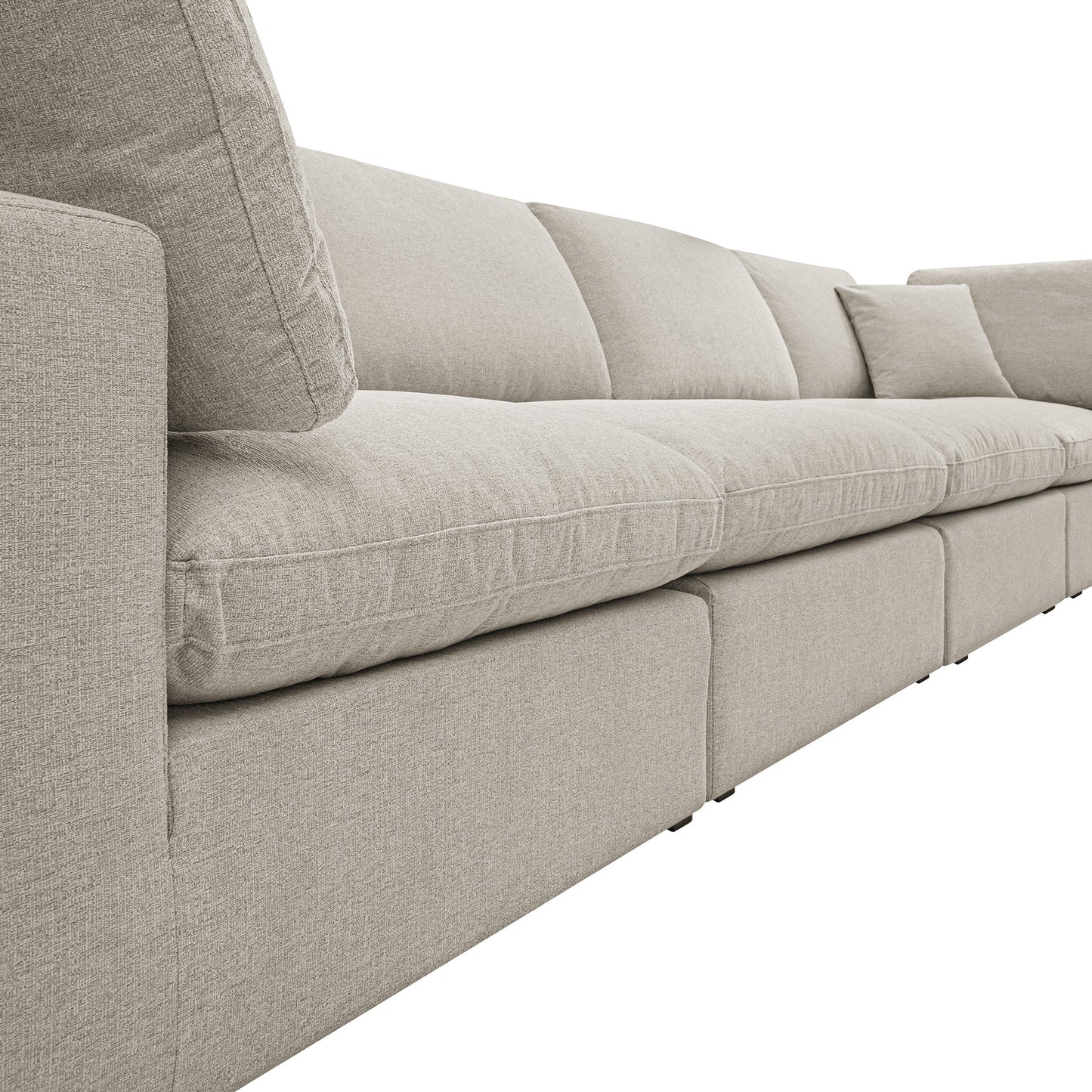 Canapé modulaire en tissu tissé avoine Lutyens, 4 pièces