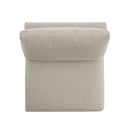 Canapé modulaire en tissu tissé avoine Lutyens, assise sans accoudoirs