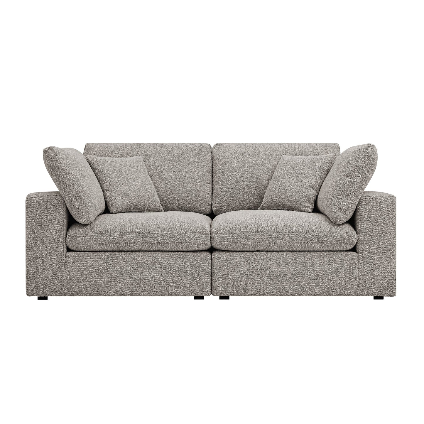 Canapé modulaire Lutyens Taupe Boucle, 2 pièces