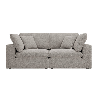 Canapé modulaire Lutyens Taupe Boucle, 2 pièces