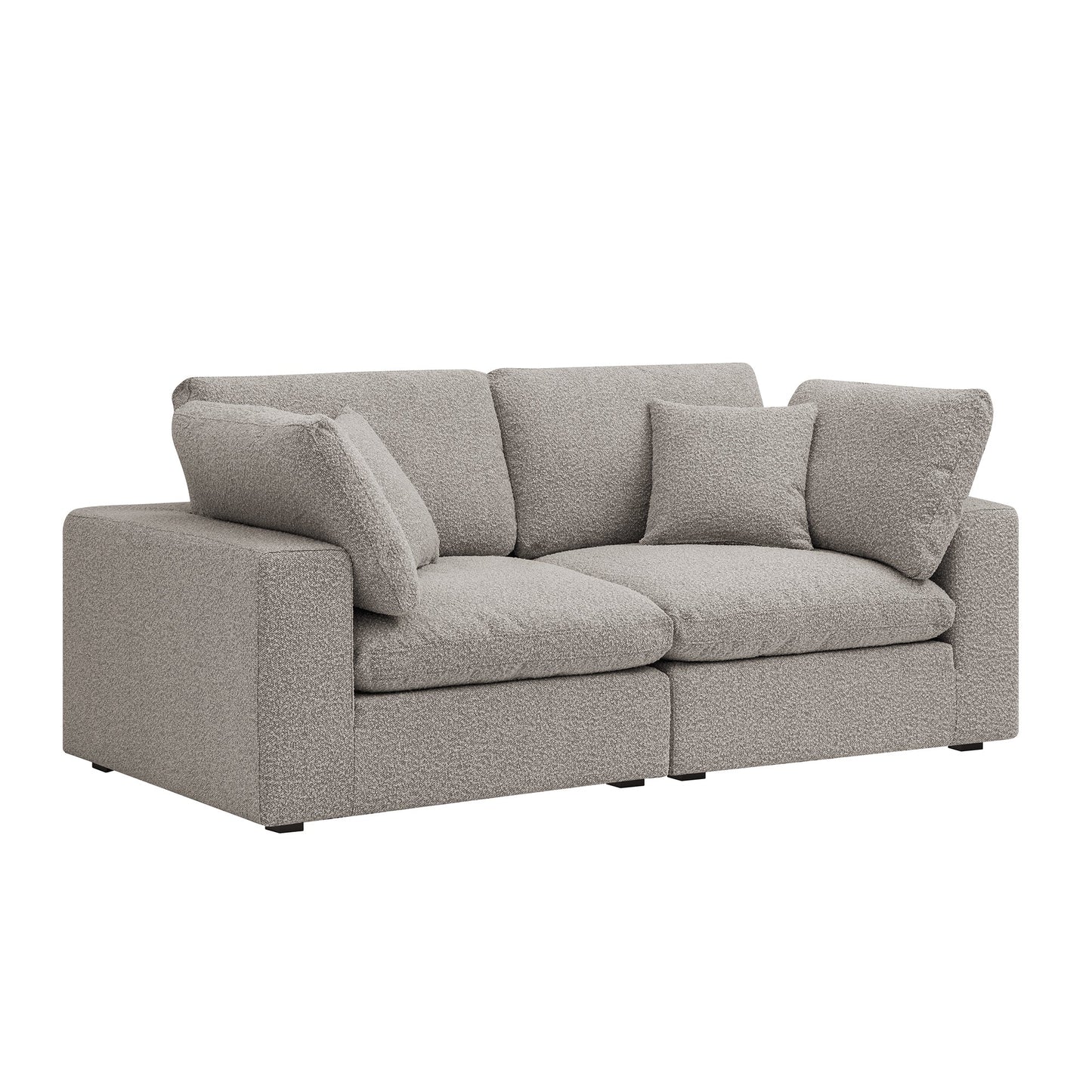Canapé modulaire Lutyens Taupe Boucle, 2 pièces