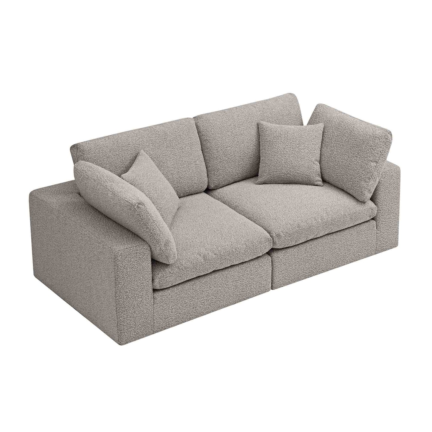 Canapé modulaire Lutyens Taupe Boucle, 2 pièces