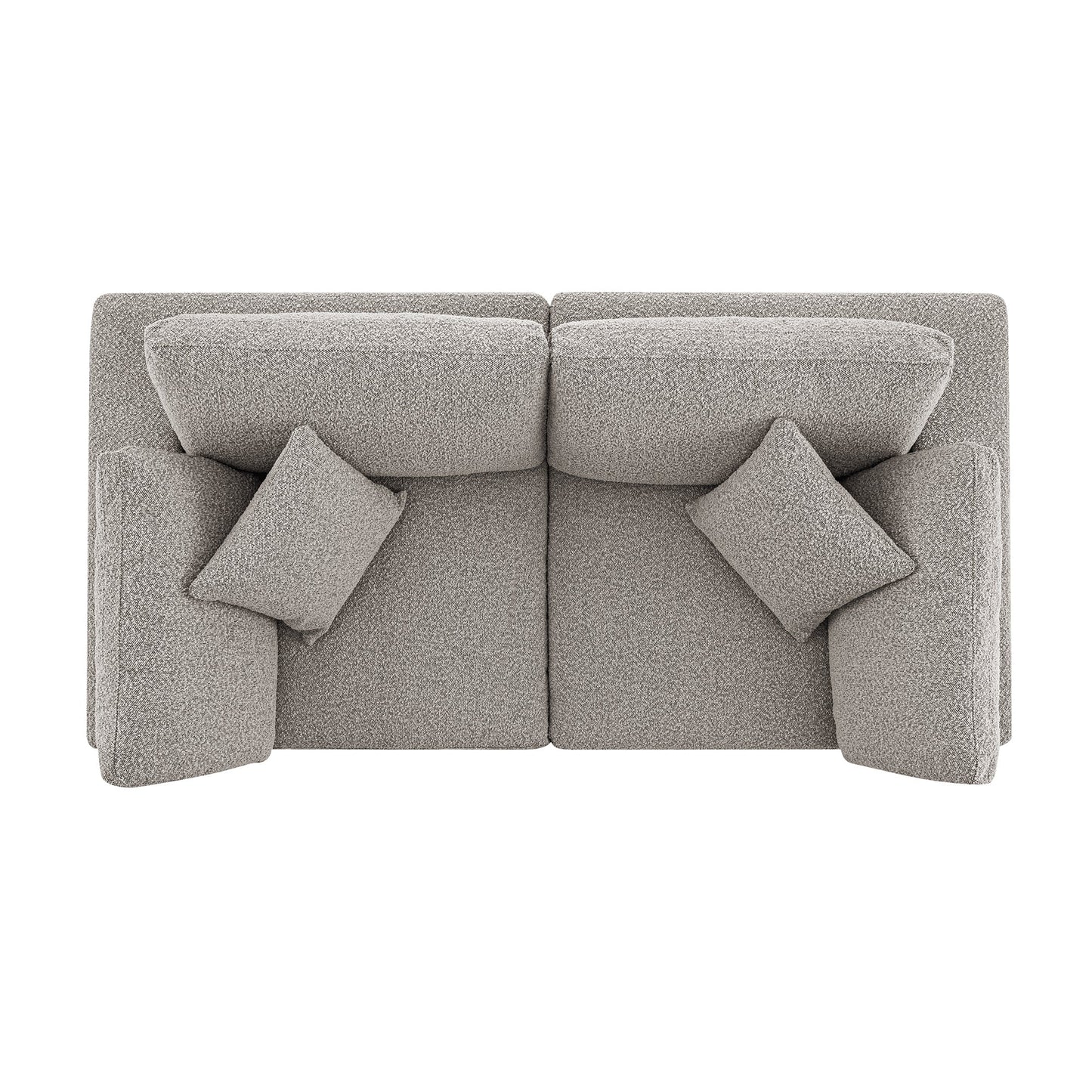 Canapé modulaire Lutyens Taupe Boucle, 2 pièces