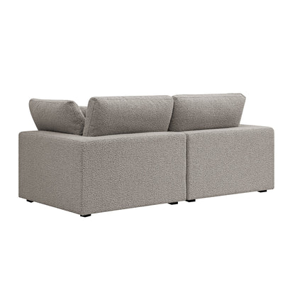 Canapé modulaire Lutyens Taupe Boucle, 2 pièces