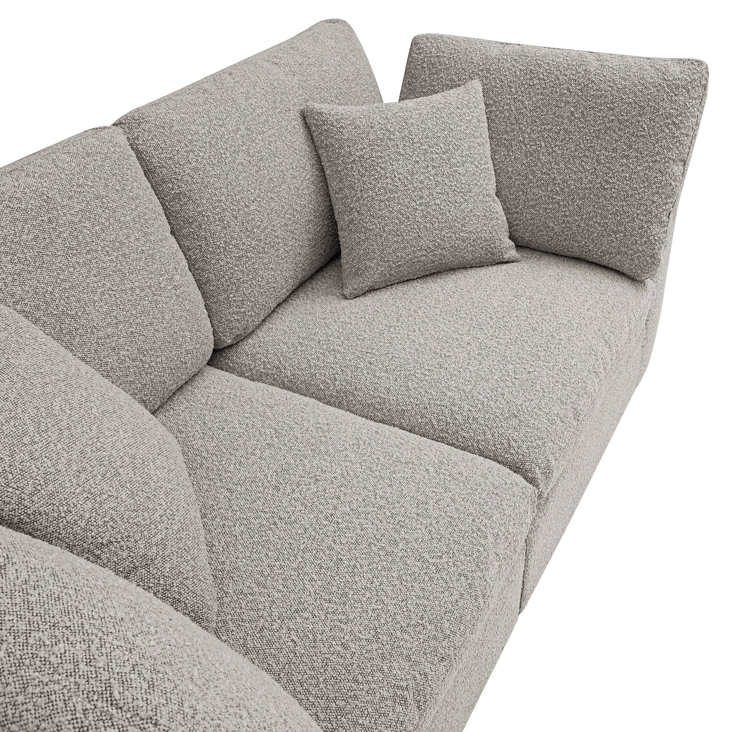 Canapé modulaire Lutyens Taupe Boucle, 2 pièces