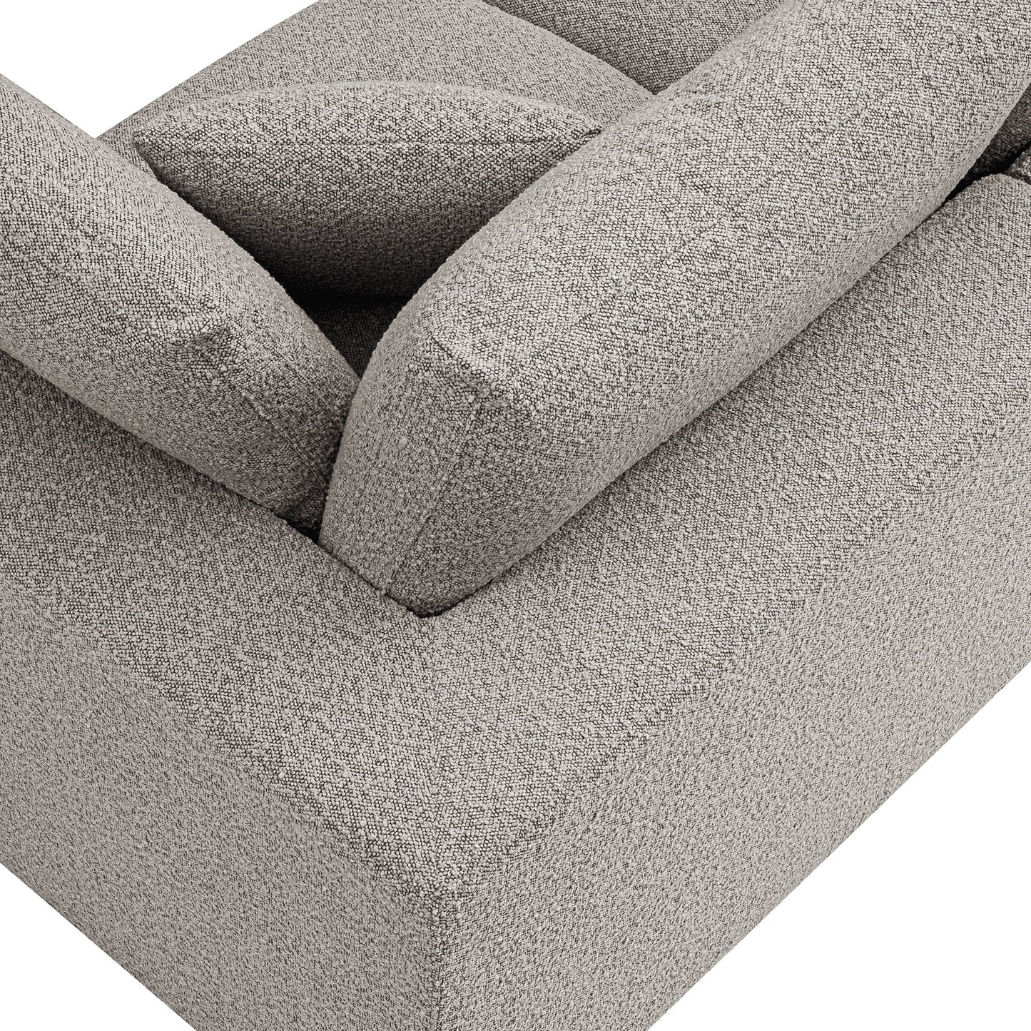 Canapé modulaire Lutyens Taupe Boucle, 2 pièces