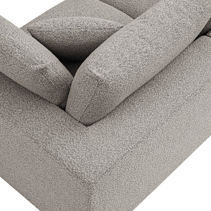 Canapé modulaire Lutyens Taupe Boucle, 2 pièces