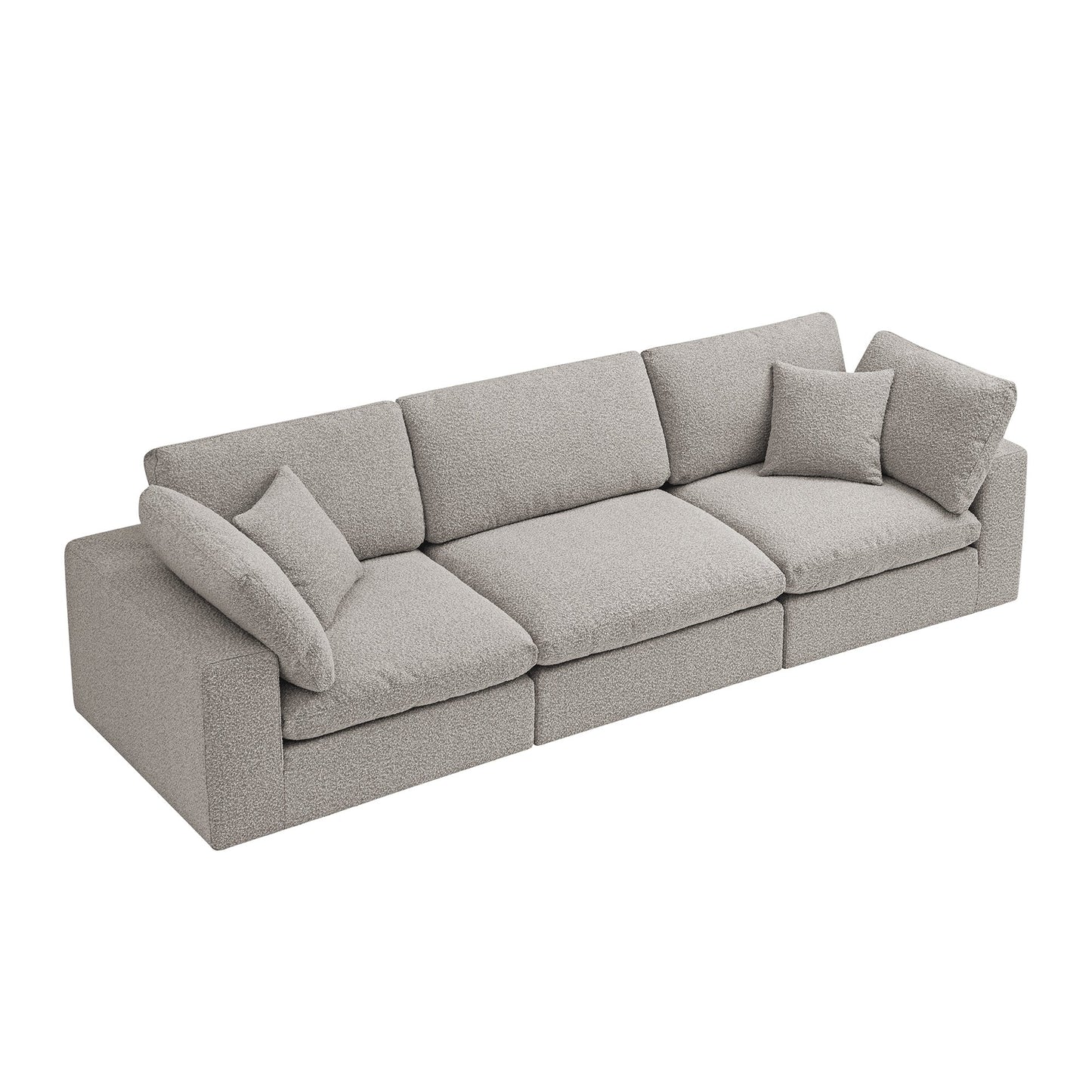 Canapé modulaire Lutyens Taupe Boucle, 3 pièces