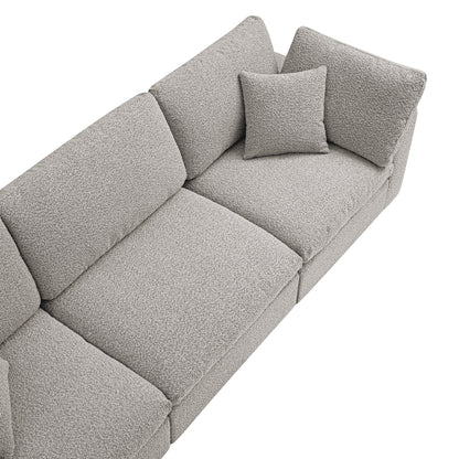 Canapé modulaire Lutyens Taupe Boucle, 3 pièces