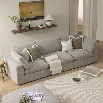 Canapé modulaire Lutyens Taupe Boucle, 3 pièces