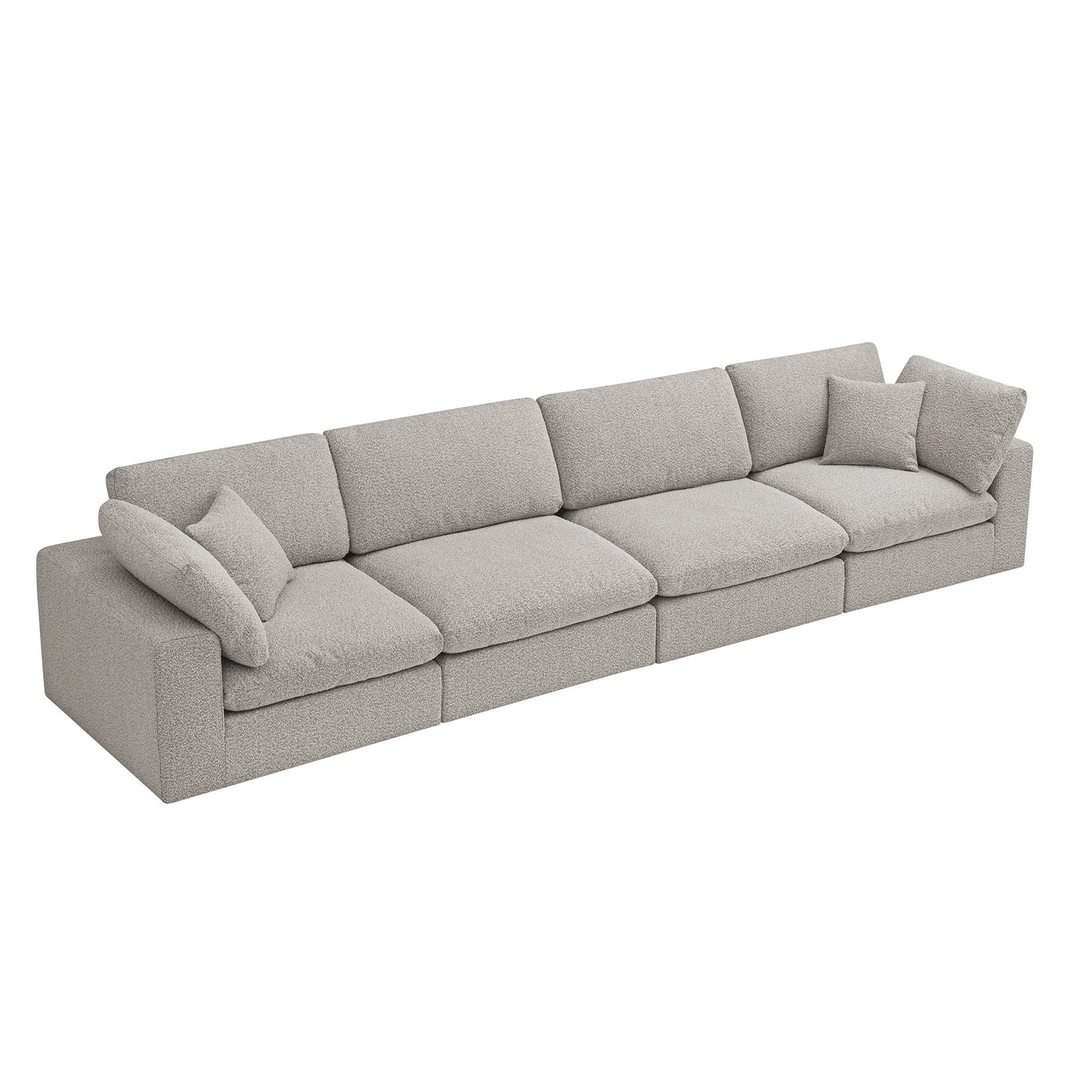 Canapé modulaire Lutyens Taupe Boucle, 4 pièces