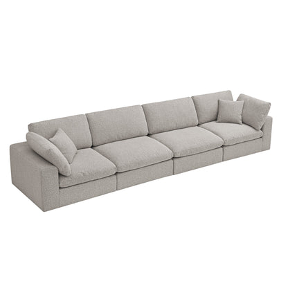 Canapé modulaire Lutyens Taupe Boucle, 4 pièces