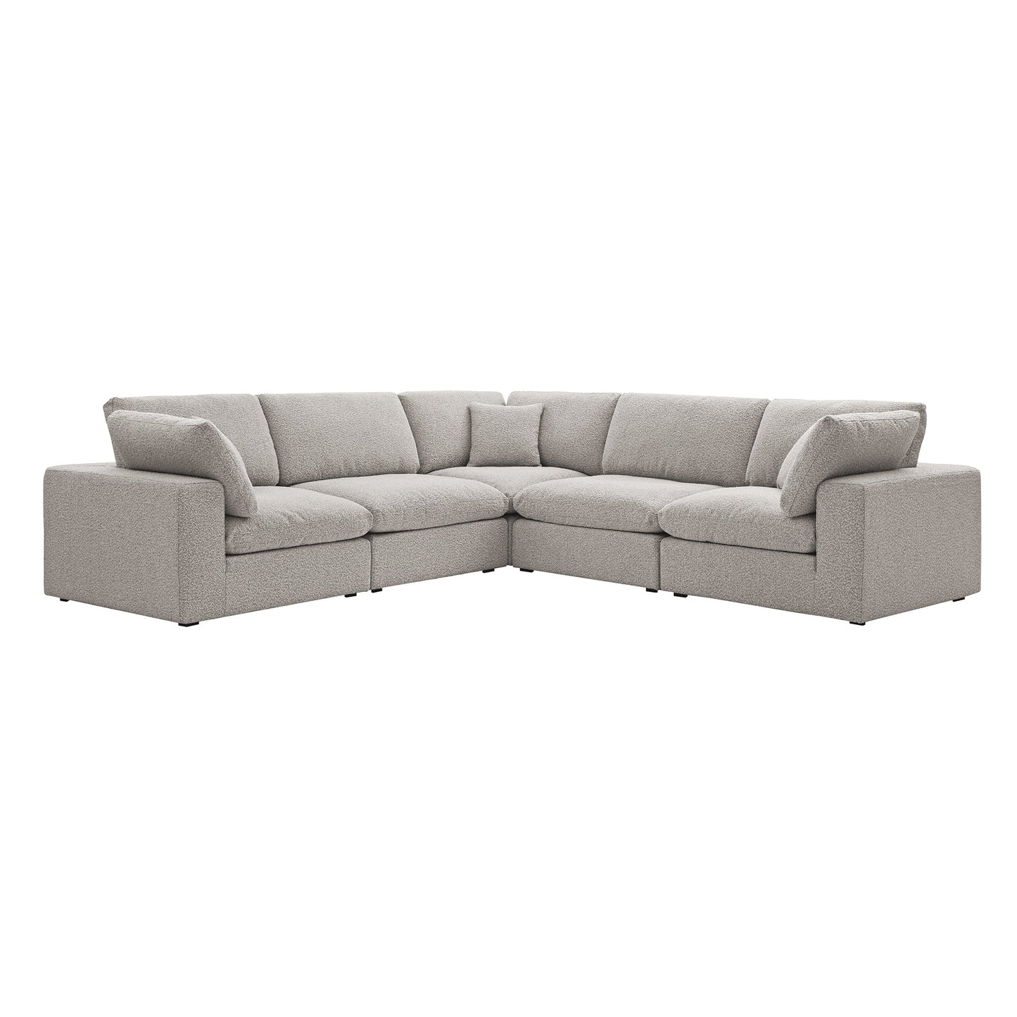 Canapé modulaire Lutyens Taupe Boucle, ensemble d'angle 5 pièces