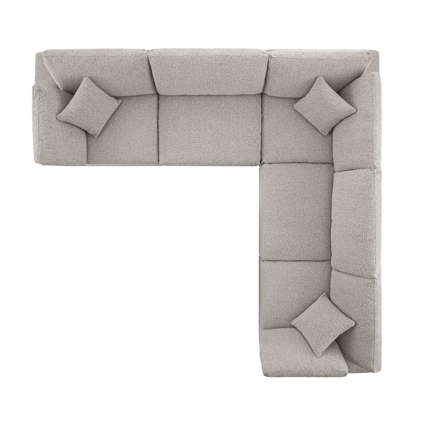 Canapé modulaire Lutyens Taupe Boucle, ensemble d'angle 5 pièces