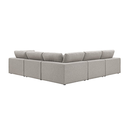 Canapé modulaire Lutyens Taupe Boucle, ensemble d'angle 5 pièces