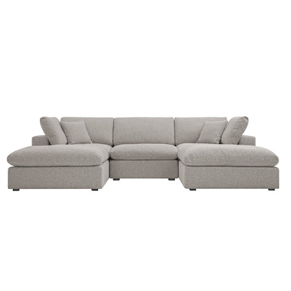 Canapé modulaire Lutyens Taupe Boucle, ensemble de 5 pièces en forme de U