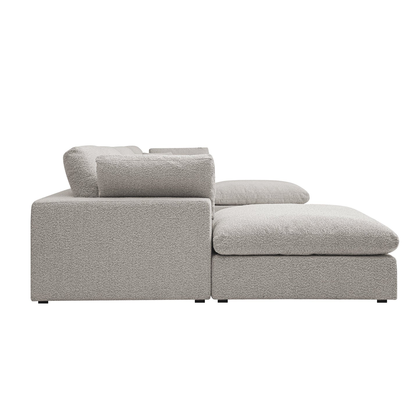 Canapé modulaire Lutyens Taupe Boucle, ensemble de 6 pièces en forme de U