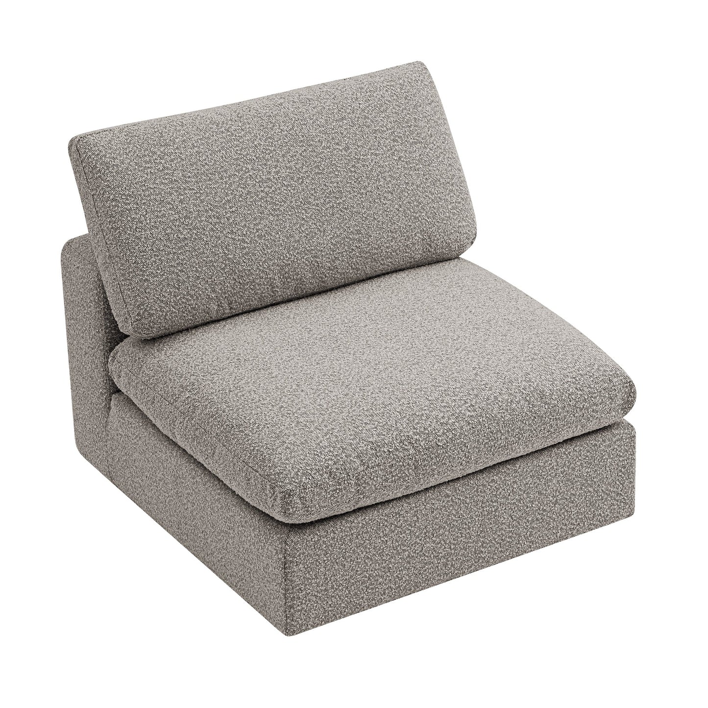 Canapé modulable Lutyens Taupe Boucle, assise sans accoudoirs