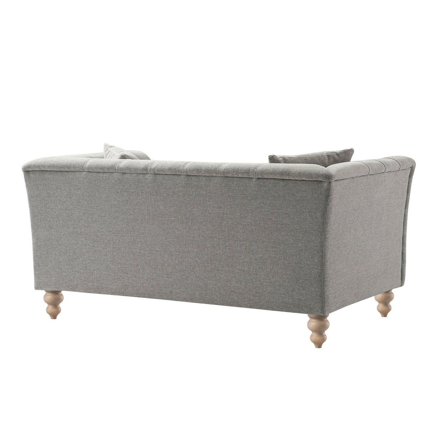 Canapé 2 places Ashby Chesterfield, chenille gris brume