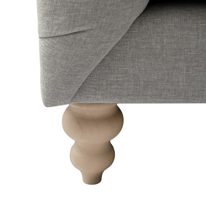 Grand canapé 3 places Ashby Chesterfield, chenille gris brume