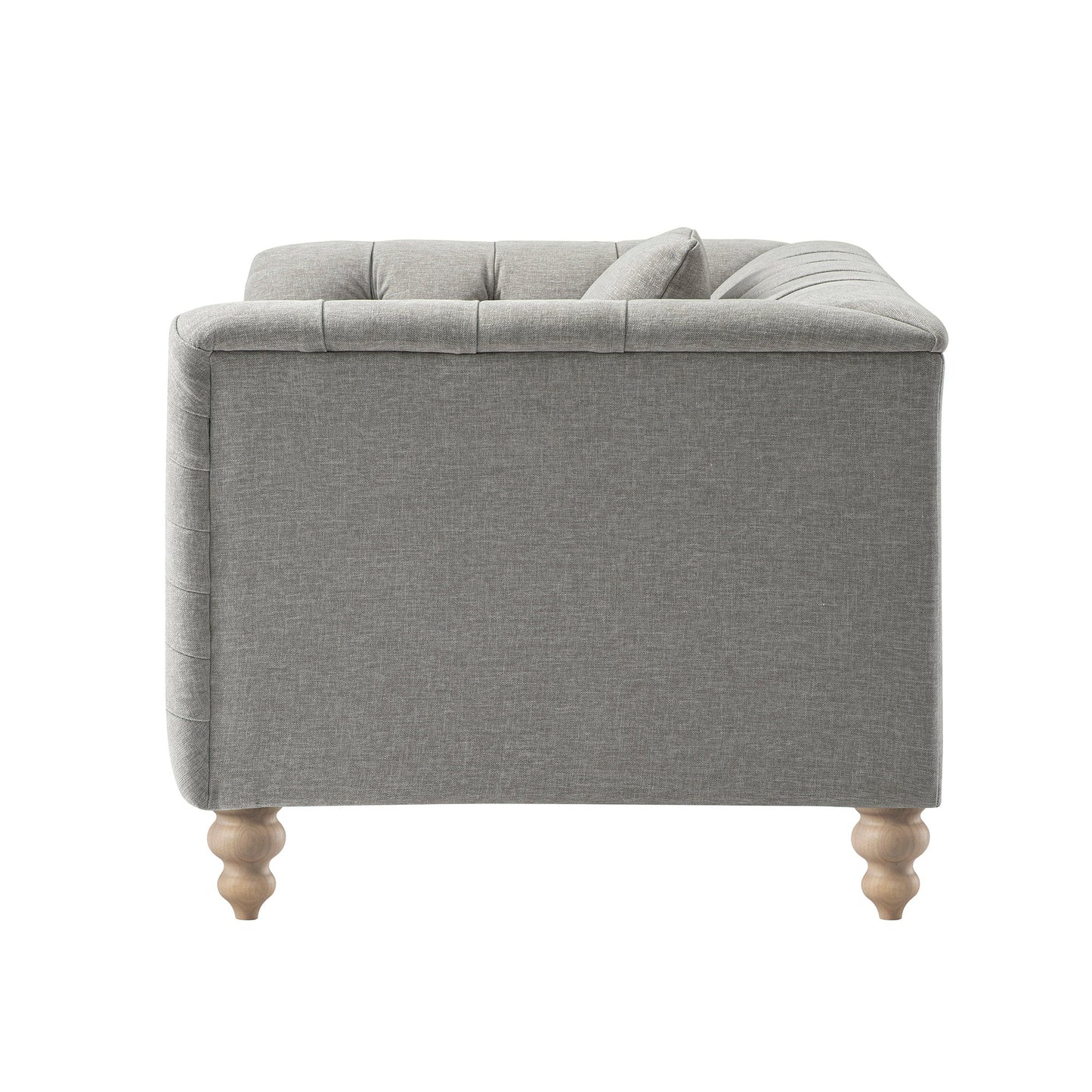 Causeuse Ashby Chesterfield, chenille gris brume