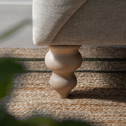 Causeuse Ashby Chesterfield, chenille gris brume