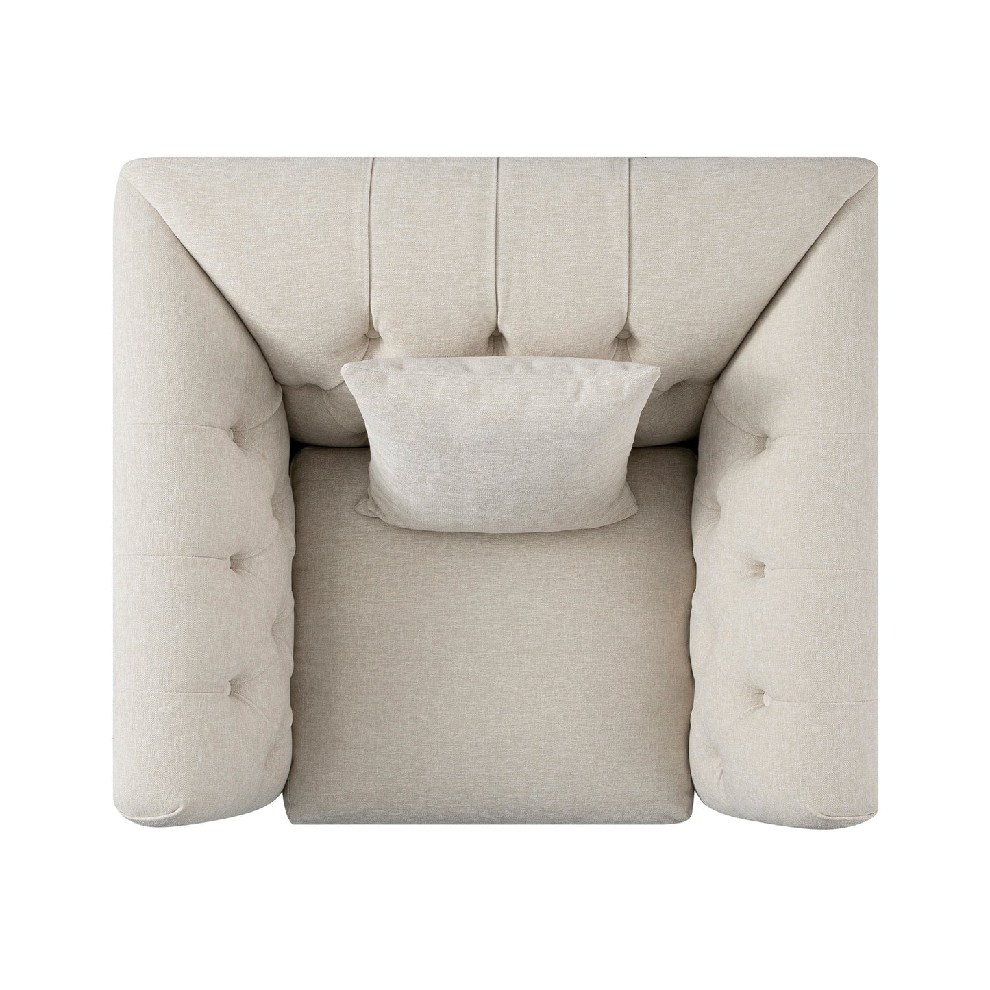 Fauteuil Chesterfield Ashby, chenille avoine