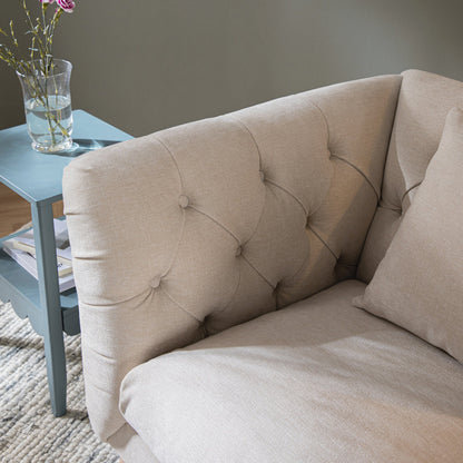 Fauteuil Chesterfield Ashby, chenille avoine